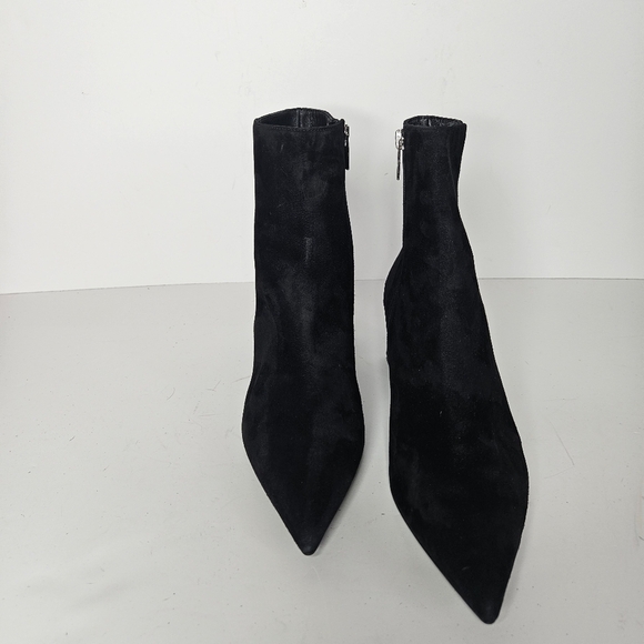 AGL Attilio Giusti Leombruni Black Sueded Leather Pointed Toe Boot 39.5 - Picture 12 of 13